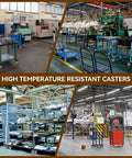 4 Inch Cast Iron Swivel Caster Wheels Set Of 4 Heavy Duty Industrial Cart Casters with high temperature resistance in factory