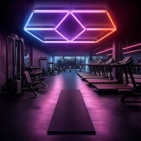 Hexagonal RGB LED Panel Lights With Remote Control For Parties Game Rooms Gyms And Bars Adjustable Brightness And Fast Color Shifts