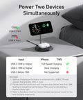 Must Have MagSafe Compatible 15W Fast Charging Stand With MagGo 2 In 1 Wireless Charger Station for iPhone and AirPods on desk