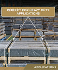 Beefy Steel Strapping For Pallets, One Half Inch Wide, 0.020 Inch Thick, Core 16x3, 2,940 Feet Roll used in warehouse