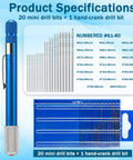 21 Piece Micro Drill Bit Set With Pin Vise Hand Twist Drill Bits 0.3mm To 1.0mm for Jewelry Making DIY, shown in compact case