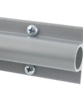12 Inch Metal Sliding Wardrobe Closet Rod With Easy Access Out Slide Chrome Finish Includes Installation Hardware For Quick Install Ideal For Small Closets Or Laundry Rooms Makes Storing Clothes Fast No Fuss. Chrome rod with mounting screws.