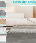 Heavy Duty Desk Chair Mat For Low Pile Carpet With Lip 48 X 60 Clear Plastic Floor Protector For Smooth Rolling Office And Computer Chairs At Home For Everyday Home Office Use shown on low pile carpet