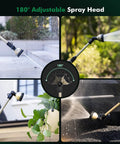 Heavy Duty Watering Wand With 180 Degree Swivel Head 18 Inch Metal Garden Hose Nozzle Sprayer