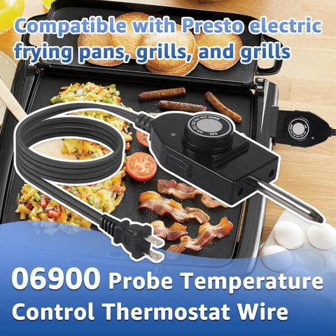 Probe Temperature Control Cord Plug And Play For Electric Skillets Griddles And Grills With 1 3 8 Inch Terminal Spacing Thermostat