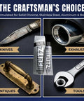 USA Made Metal Polish Paste For Solid Chrome, Stainless Steel, Aluminum And More, Non Abrasive Tarnish Fighter, Removes Light Oxidation, Requires Manual Buffing, Not For Plated Or Coated Surfaces, 5.29oz polish paste for knives, exhausts, antiques and tools