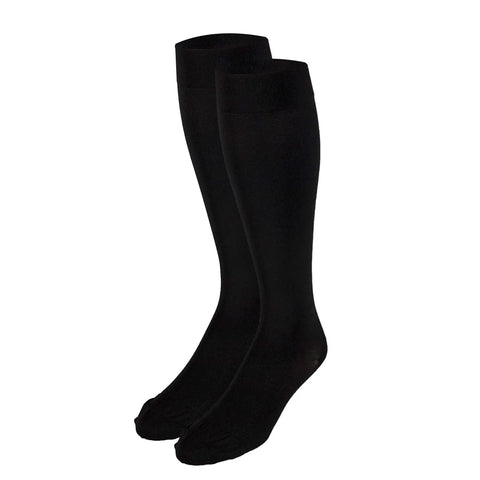 Top Shelf 30-40 Mmhg Graduated Compression Stockings Knee High Closed Toe Unisex Medical Support Hose in durable black.