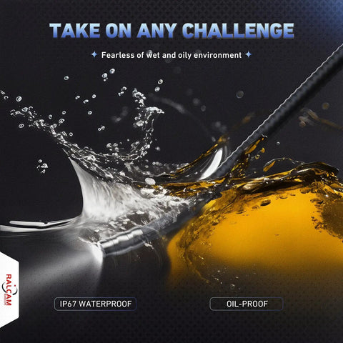 360 Degree Articulating Borescope With Slim 6.2mm Probe For Tight Spaces, Four Way Flexible Inspection Camera To Reach Tight Passages, Navigate Like A Pro In Automotive, Plumbing, And Machinery Tasks, IP67 waterproof oil-proof probe