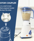 Heavy Duty Motor Coupler For Eco Twin Eco Plus And Blue Leaf Mixer Grinders No Wobble Connection Between Motor And Jar For Consistent Blending And Grinding Performance, white plastic motor coupler