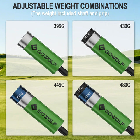 Adjustable Weight Golf Swing Trainer With 35g And 50g Weights For Speed Distance And Tempo Carbon Fiber Golf Training Aid