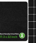Non Slip Urinal Mats For Men 12 Pack Water Absorbent Bathroom Floor Pads Black 17.3 By 22 Inches Durable Anti Splash Restroom Mats