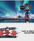 Tripod Leveler Stand With Five Degree Precision Adjustment Bracket for Seestar S50, shown during night photography setup