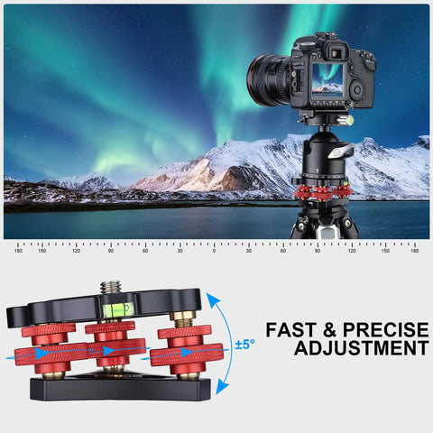 Tripod Leveler Stand With Five Degree Precision Adjustment Bracket for Seestar S50, shown during night photography setup