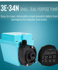 Dual Purpose Inline Or Submersible Pump 115V One Fifteenth HP 670 GPH Oil Filled Water Pump With 10 Ft Cord for fountains