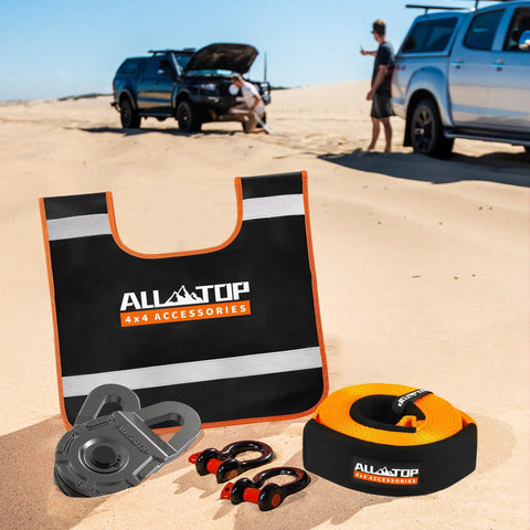 Vinyl Winch Cable Damper With High Visibility Reflective Strip For Safe Recovery 4x4 accessories on sand with vehicles