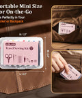 Mini Travel Sewing Kit For Adults And Beginners Big Eye Steel Needles For Easy Threading 43 Piece Hand Sewing Set in pocket
