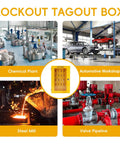 Lockout Tagout Cabinet Wall Mount Key Box With 50 Hooks High Capacity LOTO Key Locker for industrial and automotive use.