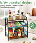 Three Tier Wooden Countertop Organizer For Kitchen And Office Space Saver, Snack Candy Display Stand, white with black accents