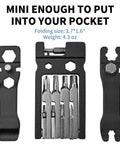 20 In 1 Bike Multitool Kit For Cyclists Portable Foldable Cycling Tool showing size and weight details