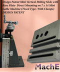 Mini Vertical Milling Slide With Base Plate Direct Mount For 7x14 Mini Lathe Machine Fixed Type With Clamps