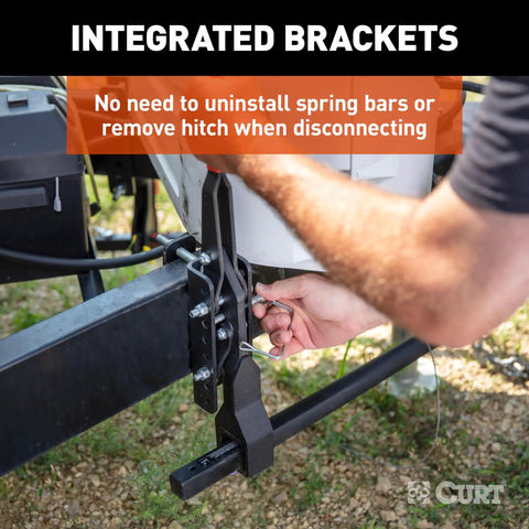 Trailer Mounted Weight Distribution Hitch With Sway Control And Quick Connect For Easy Hitching Two Point System installation