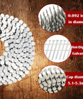 1-1/2 Inch Siding Nails 3600 Count, 15 Degree Wire Collated Coil, Full Round Head, Hot Dipped Galvanized Exterior Fasteners