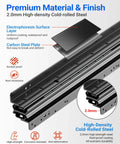 Heavy Duty Bottom Mount Drawer Slides With 265 Lb Full Extension Cold Rolled Steel Ball Bearing Rails For 16 To 40 Inch Cabinets Under Stair Storage Pantry And RV Applications Deep Drawers 1 Pair 24 Inch, 2.0mm steel