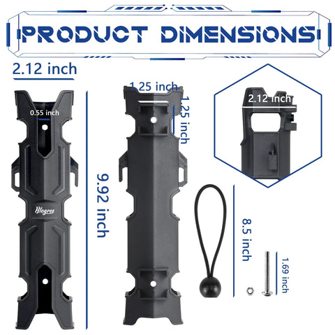 4 Pack Boat Fishing Rod Holder Set Wall Mount Tube Rod Holders dimensions and components