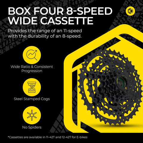 8 Speed Multi Shift Mountain Bike Groupset Beefed Up Kit With Wide Rear Derailleur Shifters Cassette 11 To 42T Steel Cogs