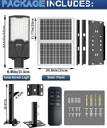 Ultra Bright 10000W Solar Street Lights Outdoor For Parking Lots And Yards 6500K Dusk To Dawn IP67 Waterproof Flood Lamps package