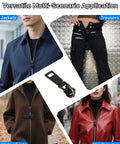 Beefy Zipper Pull Replacement Kit With Fixing Tools For Jackets Luggage Bags Tents And Outdoor Gear Durable Stainless Steel Zipper Slider Repair Solution Black Size 5