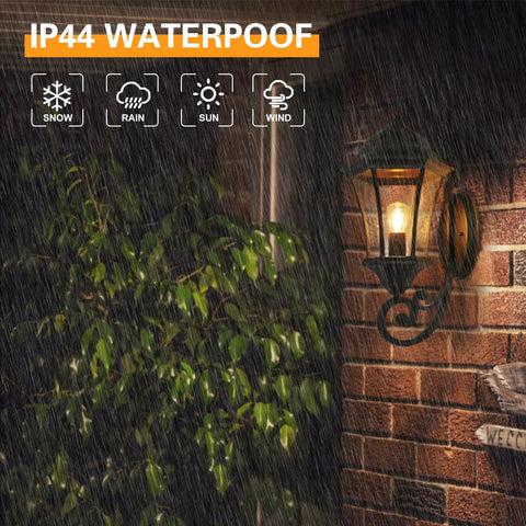 Large Bronze Aluminum Outdoor Wall Light Fixture For Porch And Exterior Doors Old School Lantern Sconce With Clear Seeded Glass Wall Mount Exterior Lighting Weather Resistant Front Porch Glow in rain