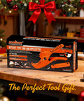 2-1/2 Inch Ratchet PVC Pipe Cutter for PEX PVC PPR and plastic hoses with SK5 steel blades, holiday gift box in workshop