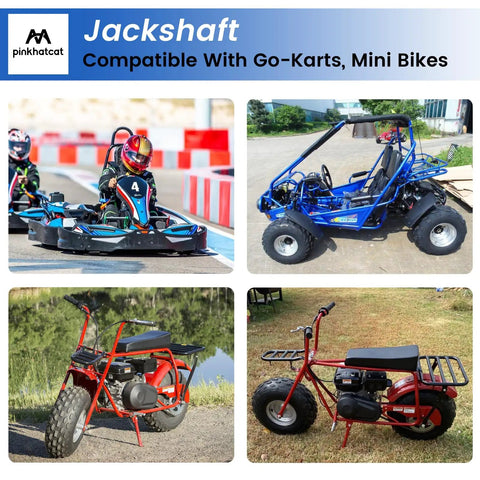 Go Kart Jackshaft 12 Inch Long 5/8 Inch Diameter With 3/16 Inch Keyway For Mini Bike displayed with compatible vehicles