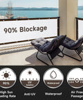 Ninety Percent Privacy Fence Screen For Outdoor Use Backyard Must Have Shade Cloth Three By Ten Feet Balcony Cover High Density Mesh For Yard Garden Includes Cable Ties White