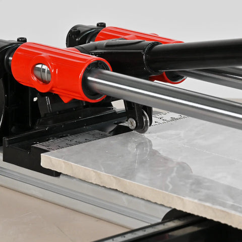 Beefy 24 Inch Manual Tile Cutter Featuring Slick Double Rail Guide System And Wide Aluminum Base Heavy Duty Hand Tool For Cutting Ceramic And Porcelain Floors Fast