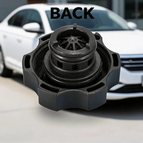 Back view of Two Pack Heavy Duty Coolant Reservoir Caps With Leak Proof Seal For Smooth Oem 68442532aa Swap.