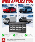 No Drill Front License Plate Bracket Universal Mount For Car Truck SUV Bumper Easy Grille Or Bumper Install