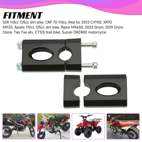 Mini Bike Handlebar Risers Beefy 7 By 8 Inch 22mm Replacement Compatible With Coleman Trailmaster Mega Moto Razor MX650 Apollo SSR 110 125