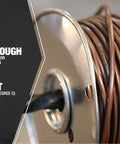 18 Gauge 5 Conductor Thermostat Wire 250 Ft Brown Solid Copper CL2 Cable coil close-up on spool with durability text