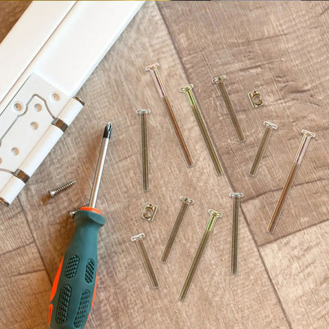 51 Piece Furniture Connector Bolt Kit With Copper Alloy Screws And Nuts Built Tough And Impact Resistant Fasteners