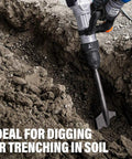 Beefy SDS Max Clay Spade Shovel Bit digging clay soil with hammer