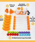 Air Toobz Original Air Powered STEM Building Toy For Kids And Teens With Foam Ball Tubes And Airflow Experiments components.