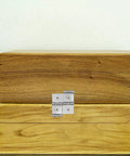 Built Tough Double Swing Door Hinges Replacement on wooden box, silver finish, sturdy iron hardware, smooth operation, easy install