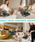 Heavy Duty Handheld Mattress Vacuum Cleaner With Knockout 15Kpa Suction cleaning mattress, couch, and pet beds.