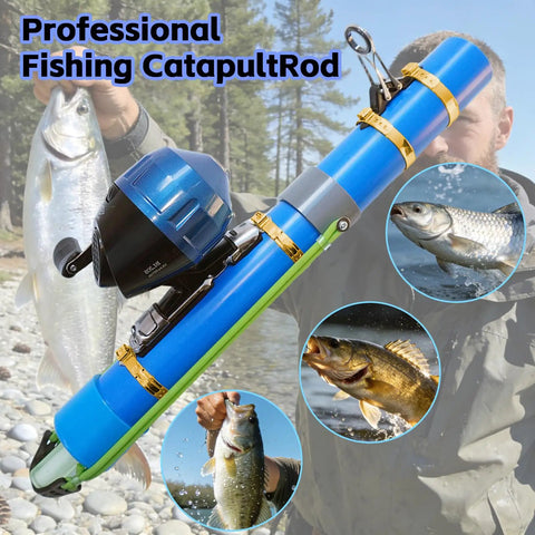 Upgraded Portable Fishing Catapult Rod ✓