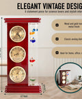 Dope Analog Weather Station With Galileo Thermometer Barometer Hygrometer And Quartz Clock For Indoor Outdoor Use