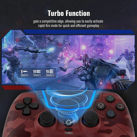 Wireless Controller For PS5 And PC With Hall Effect Joysticks LED Channel Light Turbo 6 Axis Gyro Dual Motors Touchpad