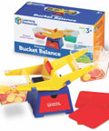 Primary Bucket Balance Teaching Scale For Kids Hands On STEM Learning Tool With Removable Buckets, packaging and accessories