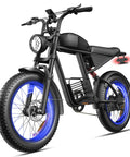1500W Peak Electric Bike For Adults, 35 MPH Off Road And City Commute, Fat 20x4.0 Tire, 48V 20Ah Battery, angled view